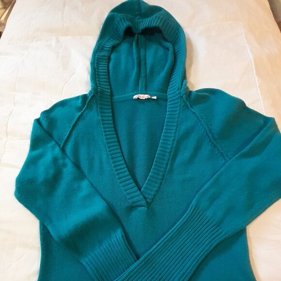 Dream Hooded Sweater Turquoise Blue Size Medium - Picture 1 of 5